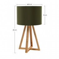 LAMPARA DE MESA EKO VERDE 25X25X44CM SEVEN ON DECO