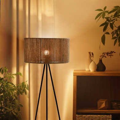 LAMPARA DE PIE BUDI CAÑAMO 42X42X148CM SEVEN ON DECO