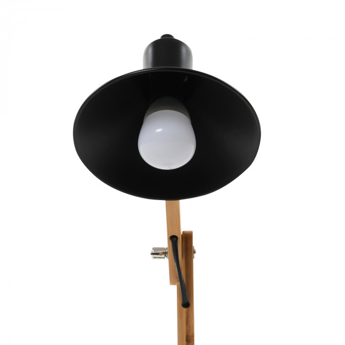 LAMPARA FLEXO DE MESA DARMA NEGRA/BAMBU SEVEN ON DECO