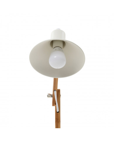 LAMPARA FLEXO DE MESA DARMA BLANCA/BAMBU SEVEN ON DECO