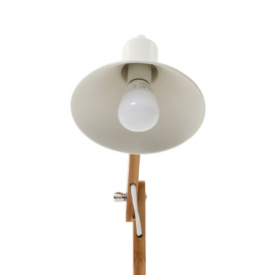 LAMPARA FLEXO DE MESA DARMA BLANCA/BAMBU SEVEN ON DECO