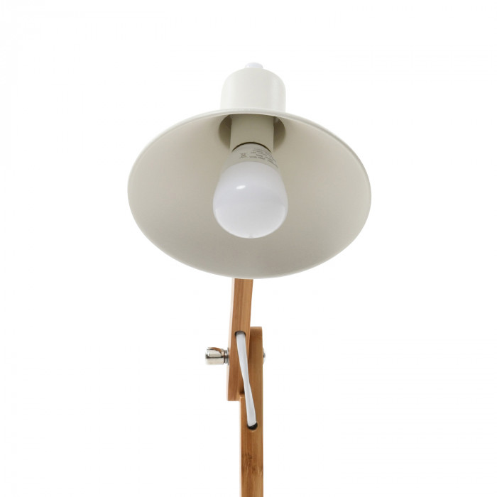 LAMPARA FLEXO DE MESA DARMA BLANCA/BAMBU SEVEN ON DECO
