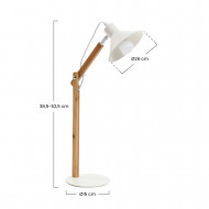 LAMPARA FLEXO DE MESA DARMA BLANCA/BAMBU SEVEN ON DECO