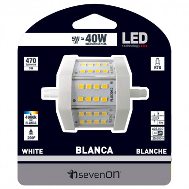 LED SMD 5W 470lm R7S 78mm 200º 4000K 25000h 7hSevenOn BL.1