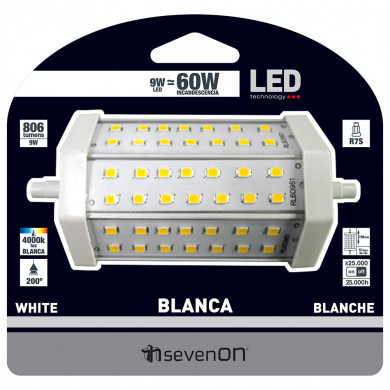 LED SMD 9W (60W) 806lm R7S 118mm 200º 4000K 25000h 7hSevenOn BL.1