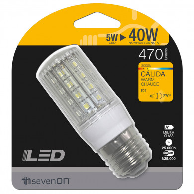 LED SMD PANOCHA MINI 5W (40W) 470lm E27 270º 3000K 25000H 7hSevenOn BL.1