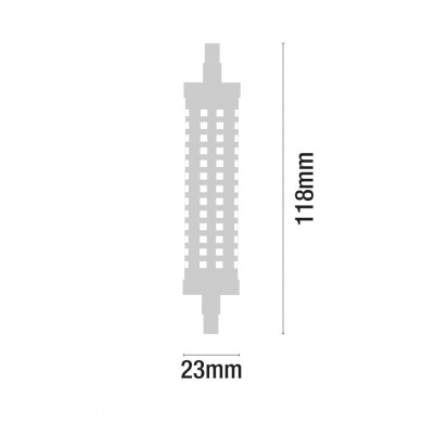BOMBILLA LED R7S REGULABLE 118MM 9W (60W) 806LM 4000K 25000H 7hSevenOn BL.1
