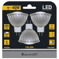 BOMBILLA LED SPOTLIGHT MR16 12V GU5.3 5W (36W) 400LM 3000K 15000H 7hSevenOn BL.3
