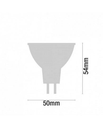 LED SMD SPOTLIGHT PLASTICO 3,5W (25W) 240lm GU5.3 120º 3000K 10000H CJ.1