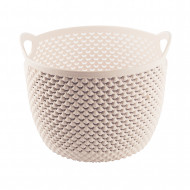 CESTA DISEÑO GOTAS REDONDA COLORES SURTIDOS (19x15,5cm) 3,3L