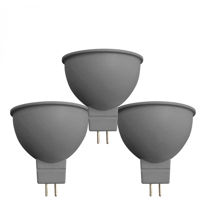 PACK DE 3 BOMBILLAS LED SPOTLIGHT MR16 12V GU5.3 7,5W (50W) 540LM 3000K 15000H 7hSevenOn