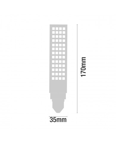 LED SMD ESPECIAL DOWNL.ALUM.11W (75W) 1055lm E27 120º 4000K 25000H 7hSevenOn BL.1