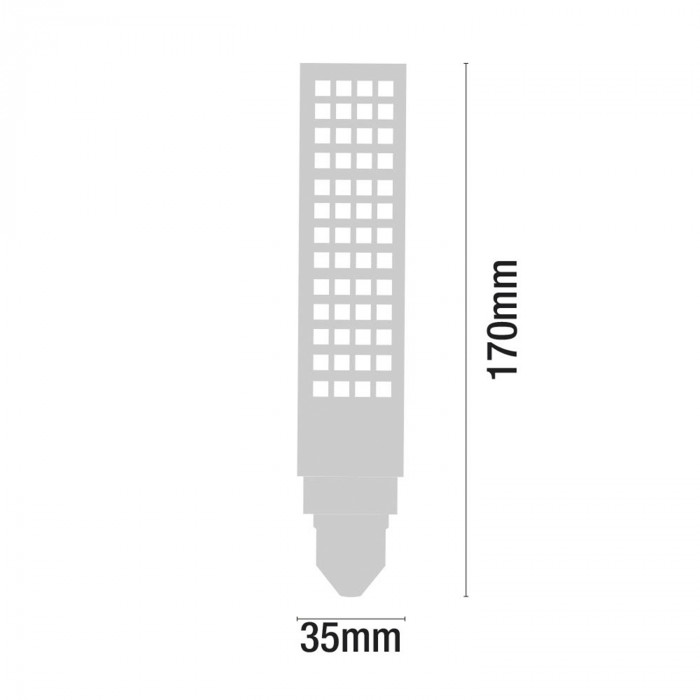LED SMD ESPECIAL DOWNL.ALUM.11W (75W) 1055lm E27 120º 4000K 25000H 7hSevenOn BL.1