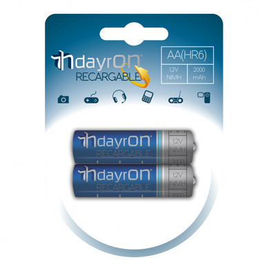 PILA RECARGABLE HR06 1,2V 2000mA DAYRON PACK 2