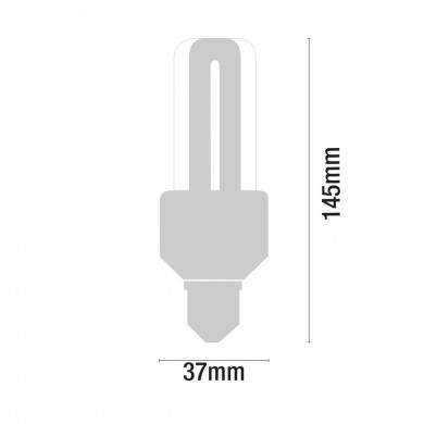 BOMBILLA CFL 2U MINI T3 E14 11W 528LM 2700K 6000H 7hSevenOn CJ.1
