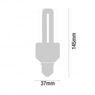 BOMBILLA CFL 2U MINI T3 E27 11W 528LM 2700K 6000H 1Primer Leader CJ.1

