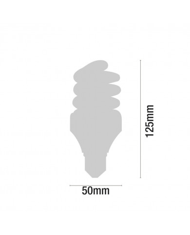 BOMBILLA CFL ESPIRAL MINI T3 E27 15W 825LM 2700K 6000H 1Primer Leader CJ.1
