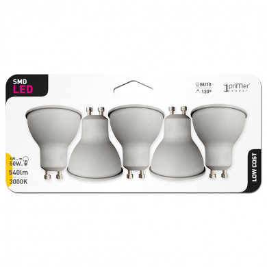 BOMBILLA LED SPOTLIGHT MR16 GU10 6W (50W) 540LM 3000K 15000H 1Primer Leader BL.5
