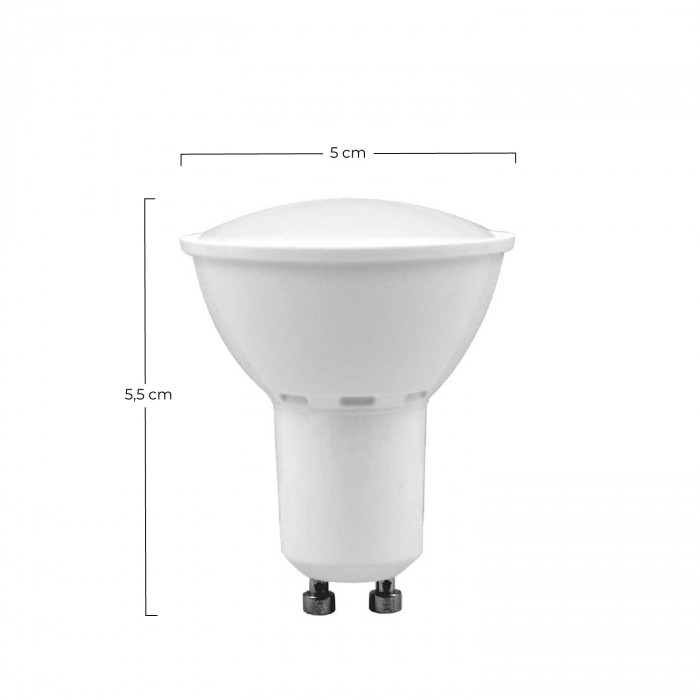 LED SMD SPOTLIGHT PLAST 3,5W (35W) 300lm GU10 120º 3000K 25000H 7hSevenOn BL.1