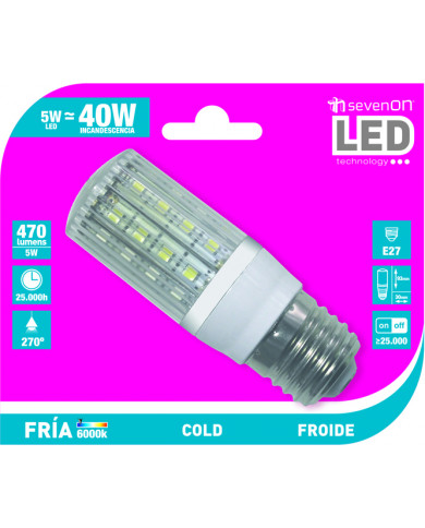 LED SMD PANOCHA MINI 5W (40W) 470lm E27 270º 6000K 25000H 7hSevenOn BL.1