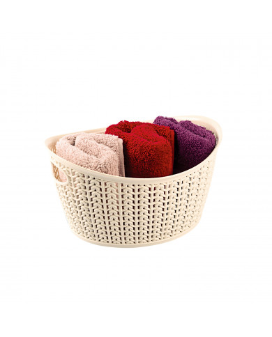 CESTA DISEÑO PUNTO OVALADA COLORES SURTIDOS (25x20,5x13cm) 3,3L