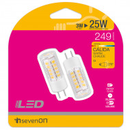 BOMBILLA LED BI-PIN JC CERAMICA G4 3W (25W) 249LM 3000K 25000H 7hSevenOn BL.2
