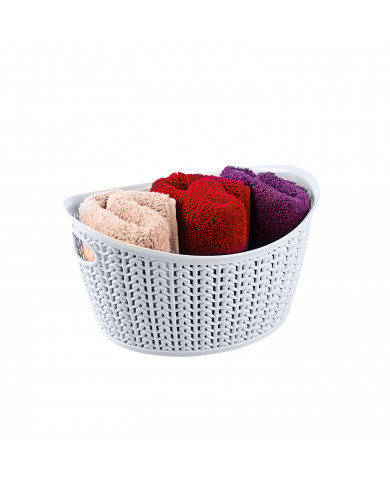 CESTA DISEÑO PUNTO OVALADA COLORES SURTIDOS (25x20,5x13cm) 3,3L