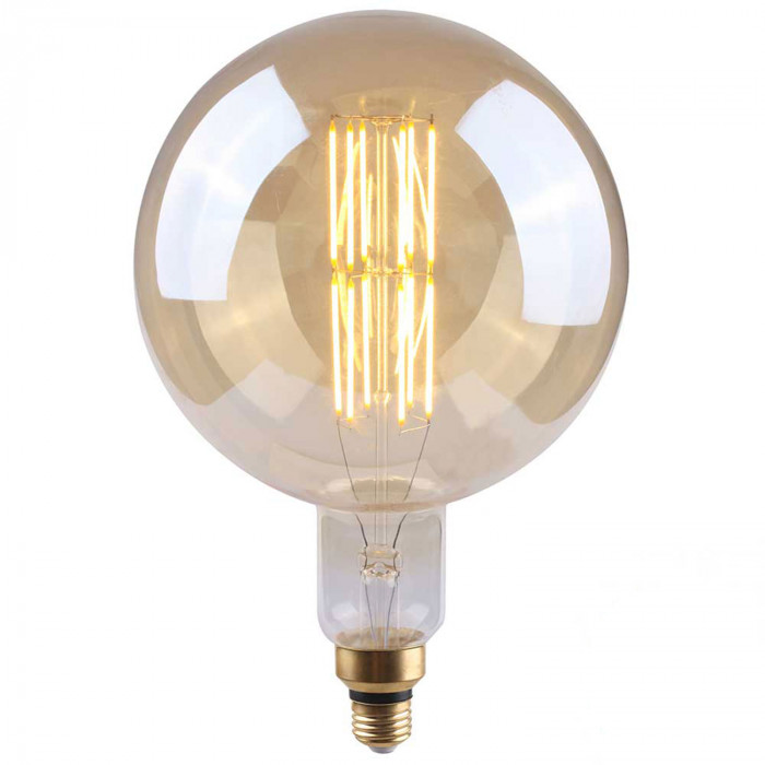 BOMBILLA LED FILAMENTO REGULABLE DECORATIVA GLOBO G200 ORO E27 8W 500LM 2100K 15000H 7hSevenOn Vintage CJ.1

