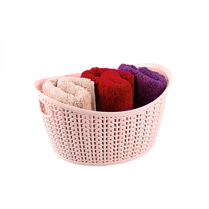 CESTA DISEÑO PUNTO OVALADA COLORES SURTIDOS (25x20,5x13cm) 3,3L