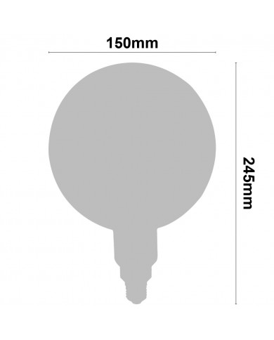 BOMBILLA LED DECORATIVA GLOBO G150 FILAMENTO REGULABLE TRANSPARENTE E27 4W 280LM 2100K 15000H 7hSevenOn Vintage CJ.1

