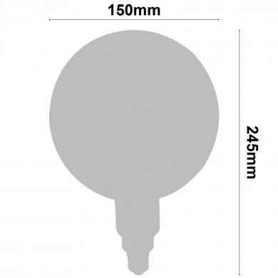 BOMBILLA LED DECORATIVA GLOBO G150 FILAMENTO REGULABLE TRANSPARENTE E27 4W 280LM 2100K 15000H 7hSevenOn Vintage CJ.1
