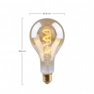 BOMBILLA LED DECORATIVA PS100 FILAMENTO REGULABLE TRANSPARENTE E27 4W 160LM 2100K 15000H 7hSevenOn Vintage CJ.1
