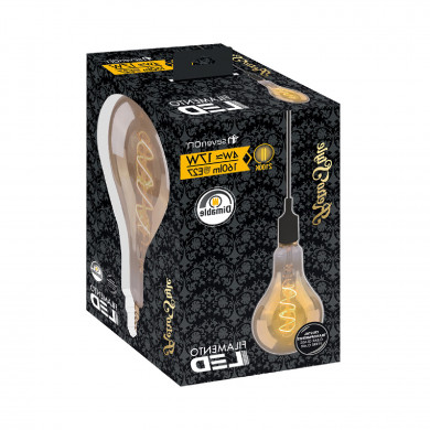 BOMBILLA LED DECORATIVA PS100 FILAMENTO REGULABLE TRANSPARENTE E27 4W 160LM 2100K 15000H 7hSevenOn Vintage CJ.1
