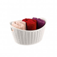 CESTA DISEÑO PUNTO OVALADA COLORES SURTIDOS (25x20,5x13cm) 3,3L