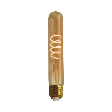 BOMBILLA LED DECORATIVA TUBULAR T30 FILAMENTO REGULABLE TRANSPARENTE E27 4W 200LM 2100K 15000H 7hSevenOn Vintage CJ.1
