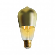 BOMBILLA LED DECORATIVA DIAMANTE 100 FILAMENTO REGULABLE ORO E27 6W 500LM 2100K 15000H 7hSevenOn Vintage CJ.1
