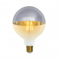 PACK 2 BOMBILLA LED DECORATIVA ST64 FILAMENTO REGULABLE CUPULA ORO/TRANSPARENTE E27 6W 600LM 2100K 15000H 7hSevenOn Vintage CJ.1