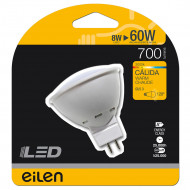 BOMBILLA LED SPOTLIGHT MR16 12V GU5.3 8W (60W) 700LM 3000K 25000H Eilen BL.1
