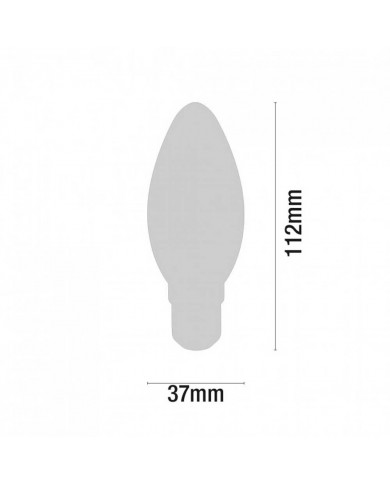 BOMBILLA LED VELA C37 E14 6W (40W) 470LM 3000K 25000H Eilen BL.1
