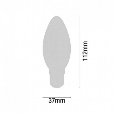 BOMBILLA LED VELA C37 E14 6W (40W) 470LM 3000K 25000H Eilen BL.1
