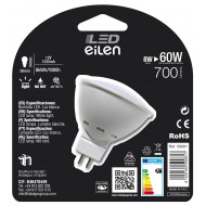BOMBILLA LED SPOTLIGHT MR16 12V GU5.3 8W (60W) 700LM 4000K 25000H Eilen BL.1
