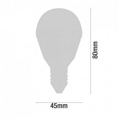 BOMBILLA LED ESFERICA G45 E14 7,4W (60W) 806LM 4000K 25000H Eilen BL.1

