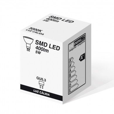 BOMBILLA LED SPOTLIGHT MR16 12V GU5.3 5W (36W) 400LM 3000K 15000H  7hSevenOn BL.1