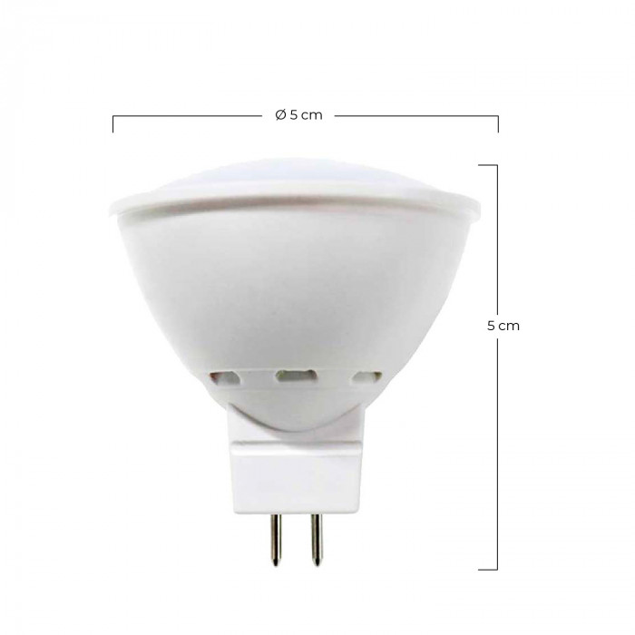 BOMBILLA LED SPOTLIGHT 12V GU5.3 6W (50W) 540LM 4000K 25000H 7hSevenOn Premium CJ.2