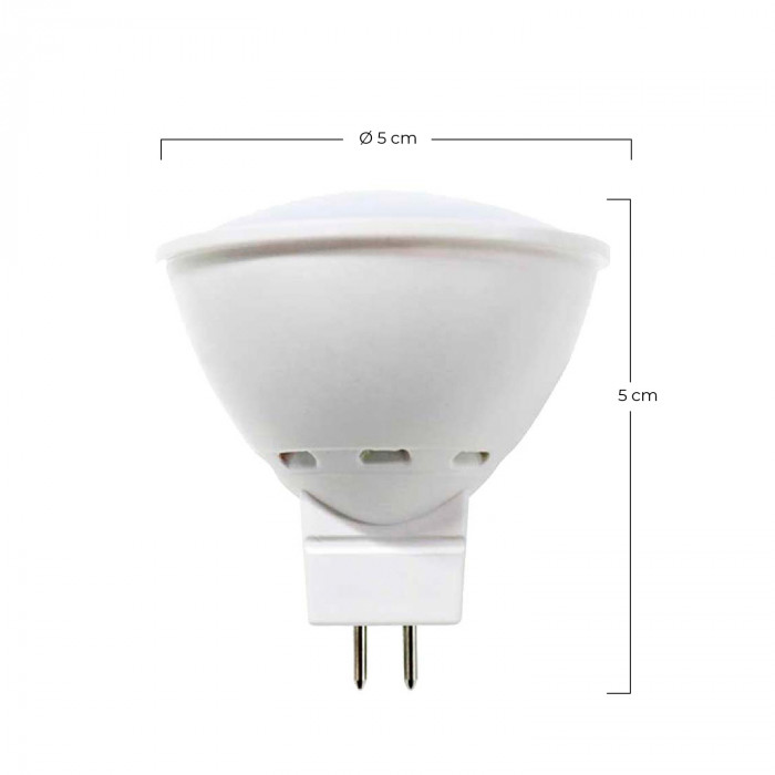 BOMBILLA LED SPOTLIGHT 12V GU5.3 6W (50W) 540LM 3000K 25000H 7hSevenOn Premium CJ.2