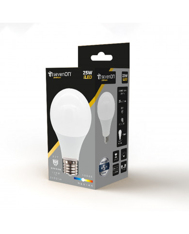 BOMBILLA LED ESTANDAR A80 E27 25W (150W) 2452LM 4000K 25000H 7hSevenOn Premium CJ.1