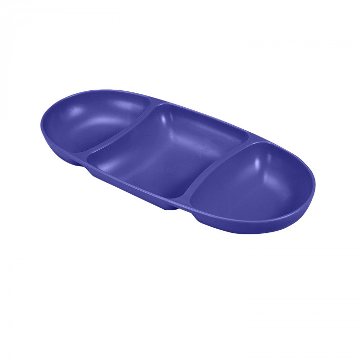 BOL PARA SNACK 3 HUECOS COLORES SURTIDOS (28,2x12,5x3cm)