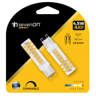 BOMBILLA LED BI-PIN JC REGULABLE G9 4,5W (50W) 550LM 3000K 25000H 7hSevenOn Premium BL.2