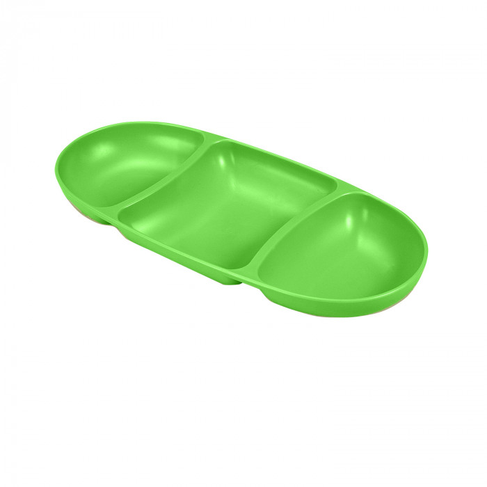 BOL PARA SNACK 3 HUECOS COLORES SURTIDOS (28,2x12,5x3cm)