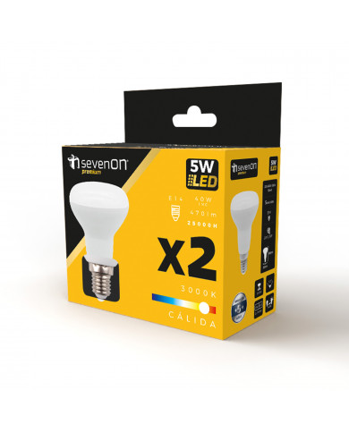 BOMBILLA LED REFLECTORA R50 E14 5W (40W) 470LM 3000K 25000H 7hSevenOn Premium CJ.2